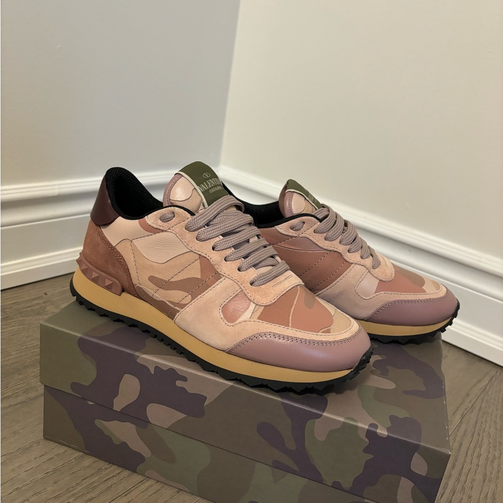 Valentino Garavani Blush Camouflage Sneakers